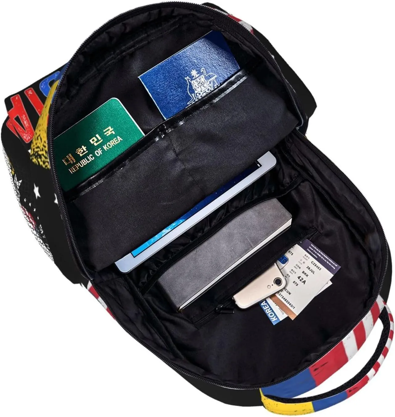 Colombian American Patriot Heart is from Colombia Flag Backpack Casual Laptop Backpack Double Shoulder Bag Lightweight Backpack For Women Men Travel
