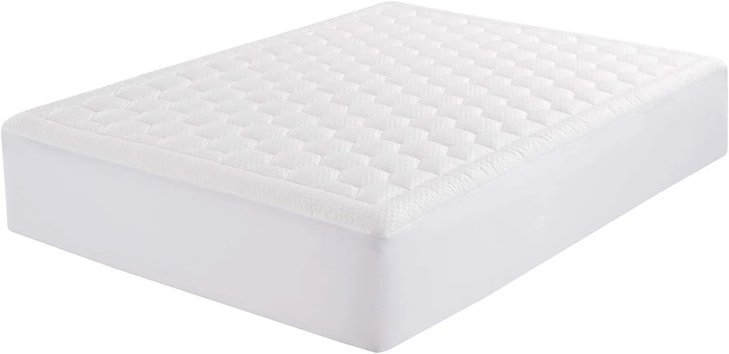 Columbia Sportswear Company Quilted Ice Fiber Cooling Mattress Pad – Deep Pocket Fitted Sheet Cover Stretches to fit 16”-18” Deep – Breathable & Hypo-allergenic Plush Bed Topper Protector- Twin Size