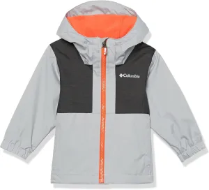 Columbia Youth Boys Rainy Trails Fleece Lined Jacket, Columbia Grey/Black Slub, Medium