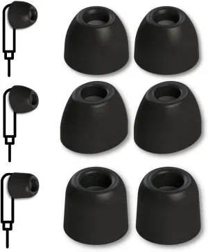 Comply 400 Core Series | Memory Foam Replacement IEM Ear Tips for Campfire Audio, Sennheiser, & More | Superior Noise Isolation, Ultimate Comfort, Secure Fit | Variety, Black, Medium (3 Pairs)