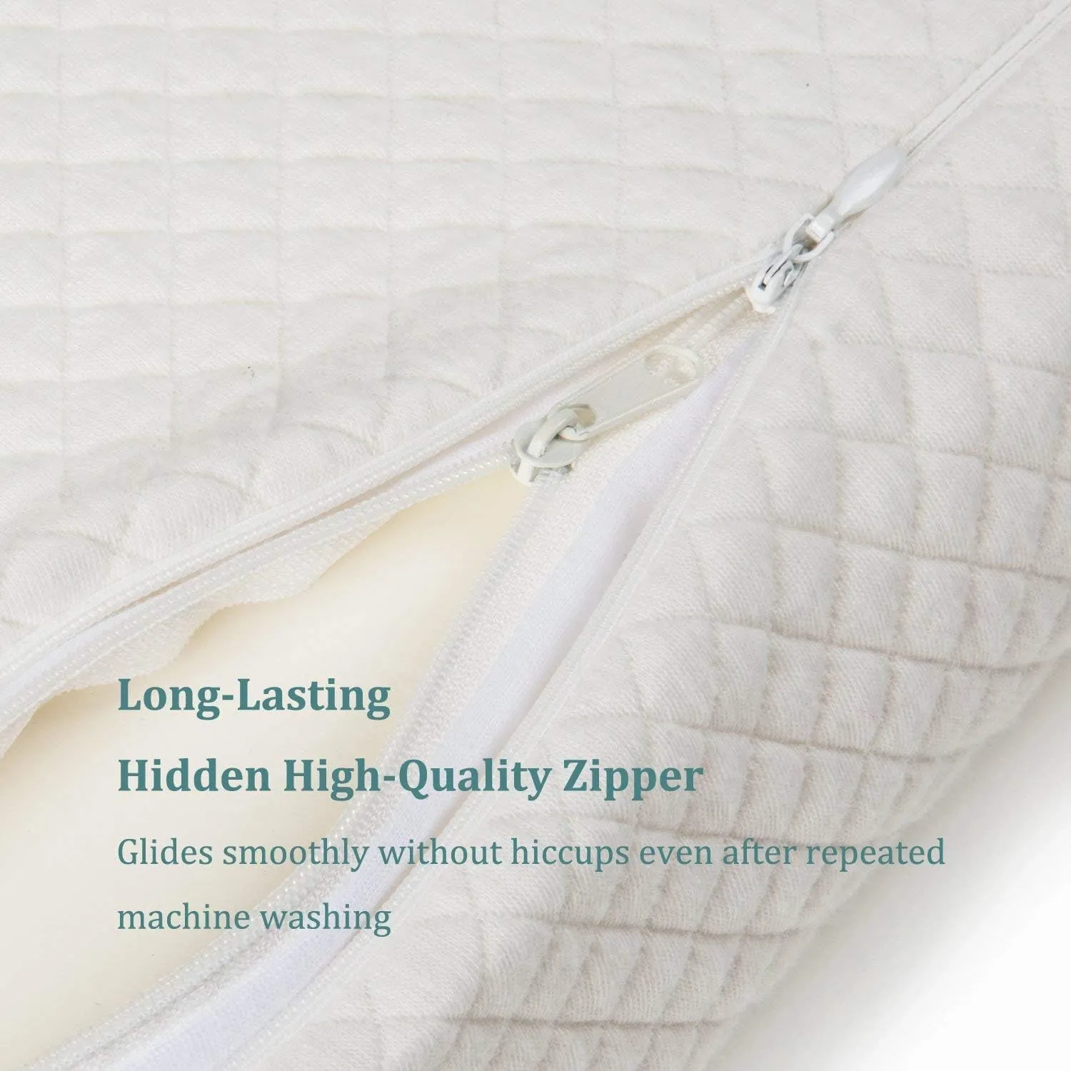 Contour Memory Foam Pillow Orthopedic Sleeping Pillows, Ergonomic Cervical Pillow for Neck Pain - for Side Sleepers, Back and Stomach Sleepers, Free Pillowcase Included (Firm & Queen)