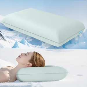 Cooling Soft Memory Foam Pillow, Cervical Neck Pillow for Side Sleepers, Back & Stomach Sleepers, Ergonomic Orthopedic Design for Neck Pain Relief and Deep Sleep, CertiPUR-US, Eggshell Blue