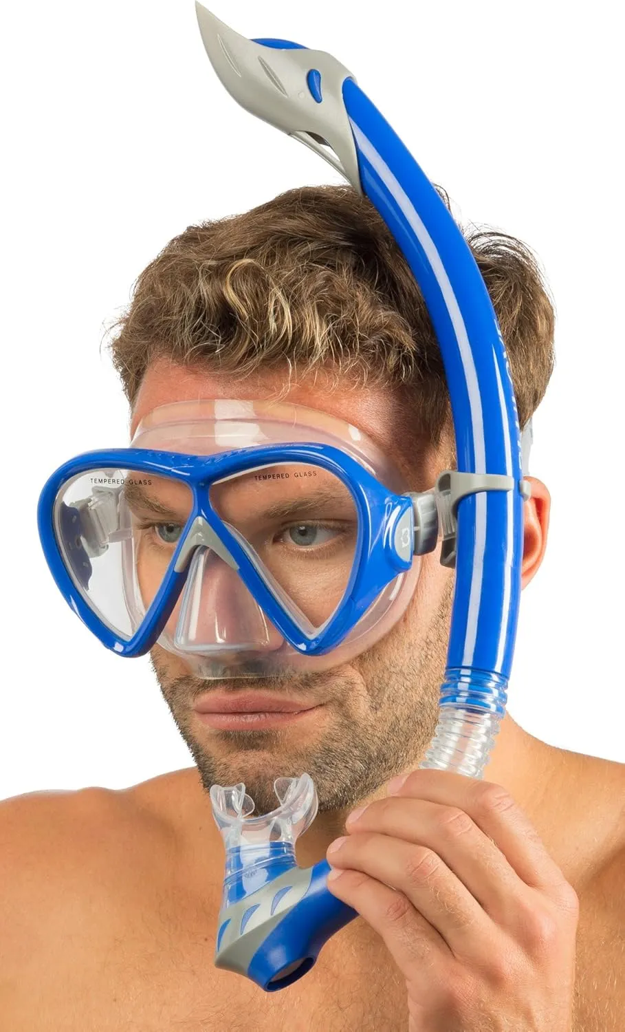 Cressi Adult Snorkeling Set (Mask, Snorkel, Adjustable Fins) Ideal for Travel - Lightweight Colorful Equipment | Bonete Set