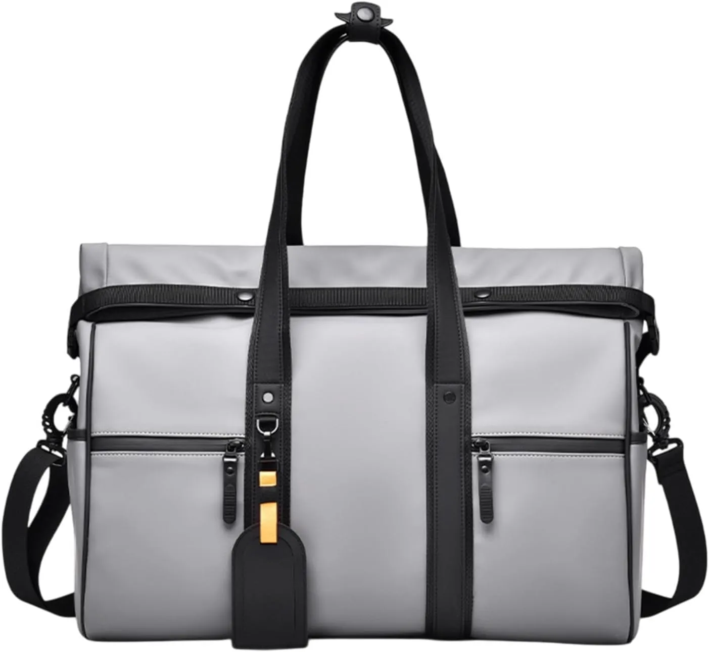 Crossbody Pack Leisure Daypack PU Travel Bag Business Trip Luggage Storage Bag for Workout, Gray