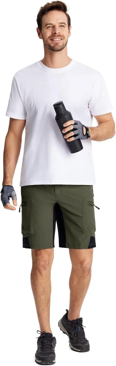 CRYSULLY Men's Hiking Cargo Shorts Outdoor Summer Lightweight Quick Dry Casual Shorts with 5 Pocket