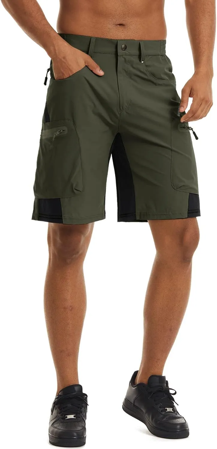 CRYSULLY Men's Hiking Cargo Shorts Outdoor Summer Lightweight Quick Dry Casual Shorts with 5 Pocket