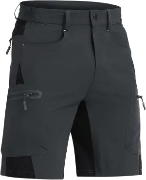 CRYSULLY Men's Hiking Cargo Shorts Outdoor Summer Lightweight Quick Dry Casual Shorts with 5 Pocket