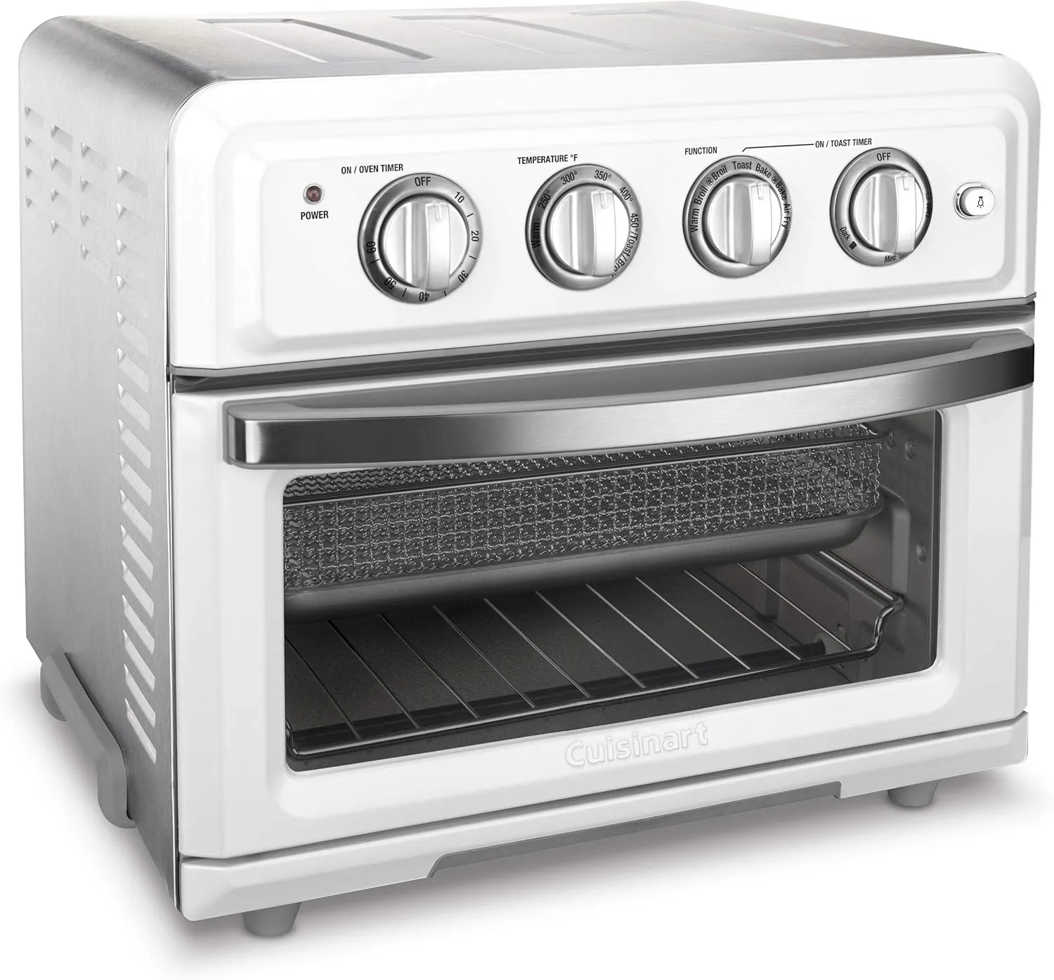 Cuisinart TOA-60W Convection AirFryer Toaster Oven, Premium 1800-Watt Motor with 7-in-1 Functions and Wide Temperature Range, Large Capacity Air Fryer with 60-Minute Timer/Auto-Off, White