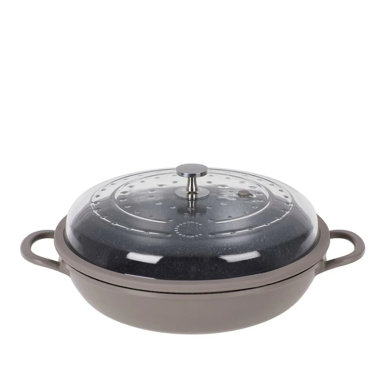 Curtis Stone 4-Quart Cast Aluminum Pan with Glass Lid (Refurbished)