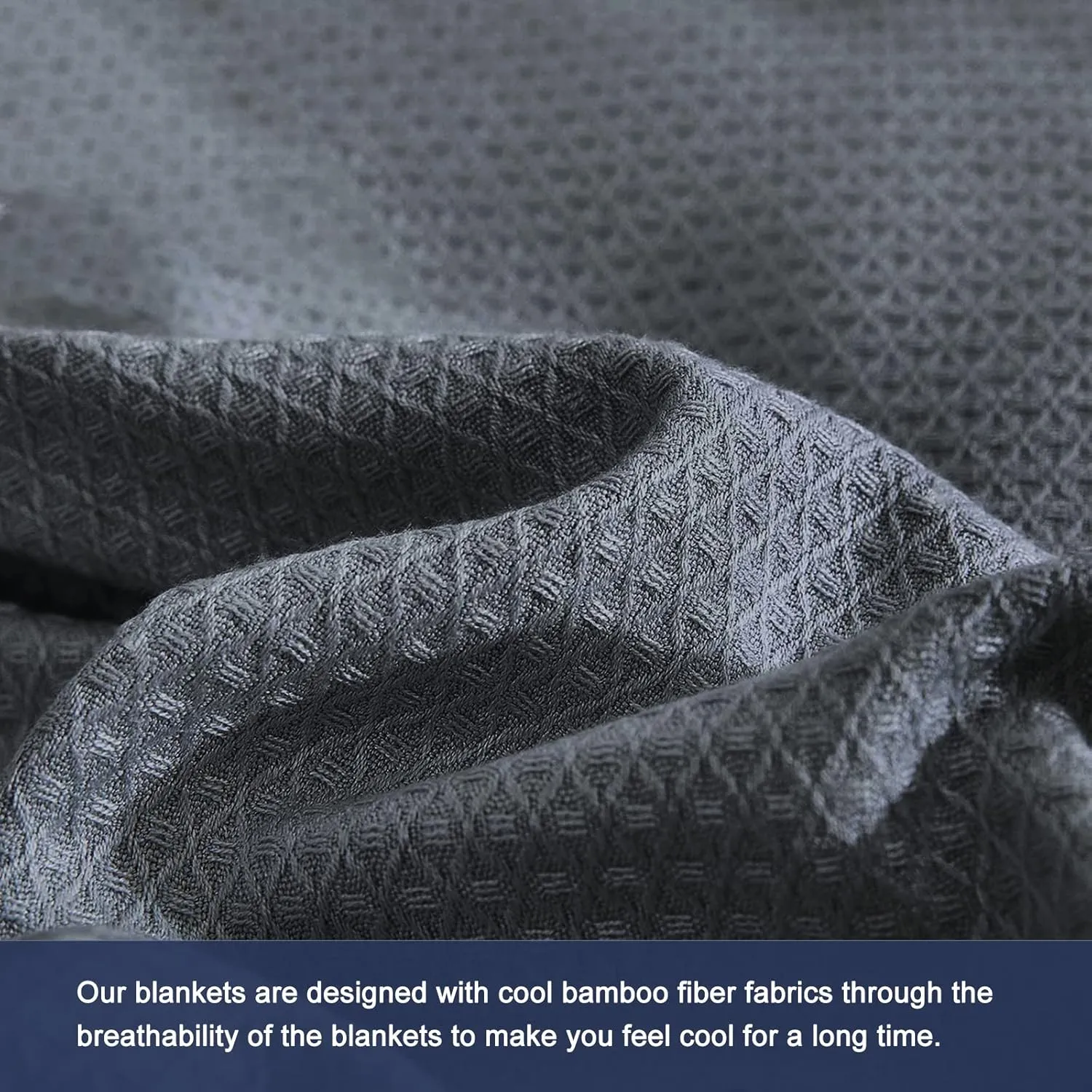 DANGTOP Cooling Blankets, 100% Rayon Derived from Bamboo, Absorbs Body Heat to Keep Cool on Warm Night, Ultra-Cool Lightweight Blanket(79x91 inches, Steel Grey)