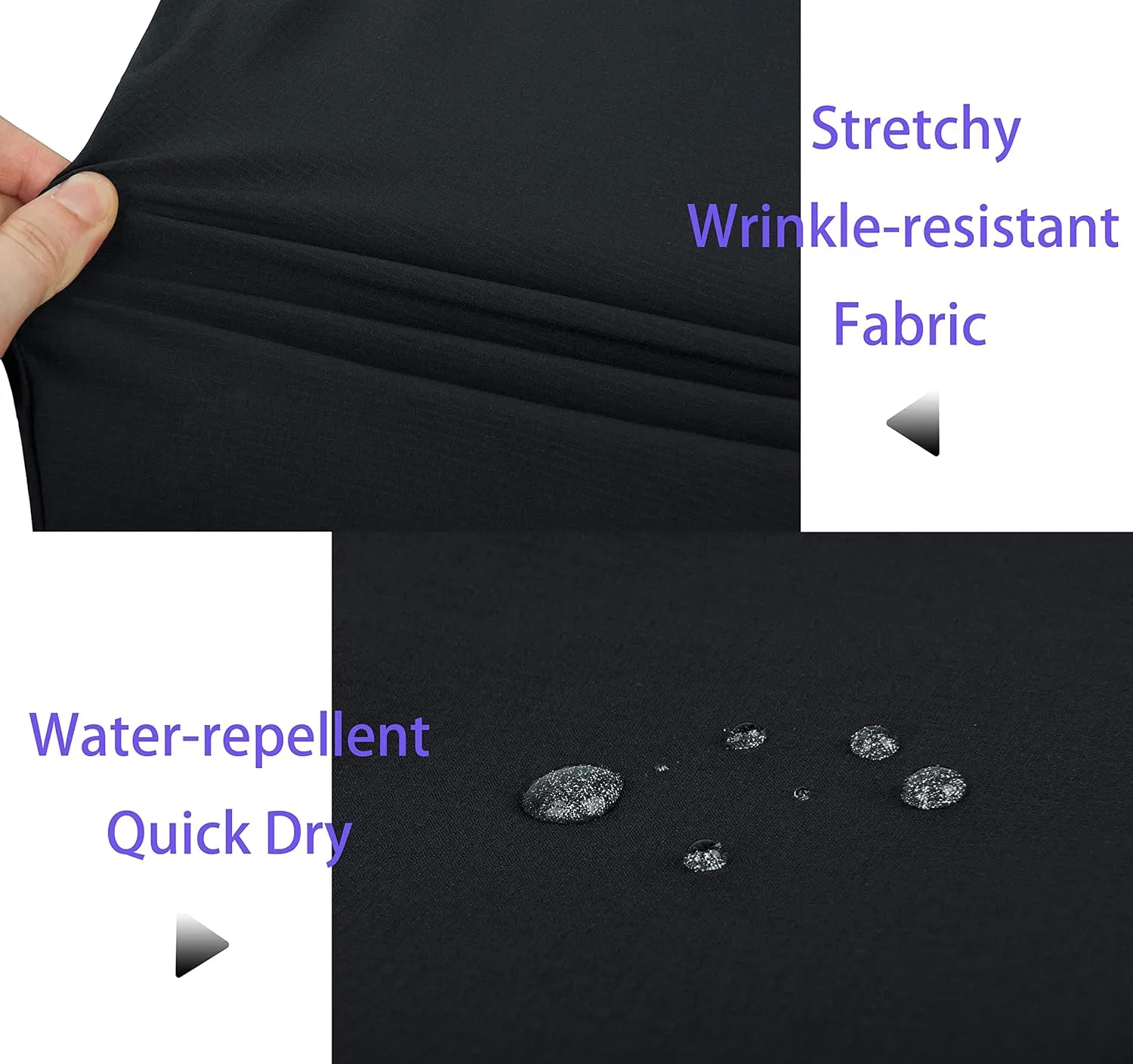 Derminpro Men's Quick Dry Stretch Water Resistant Golf Hiking Shorts with Multi Pockets