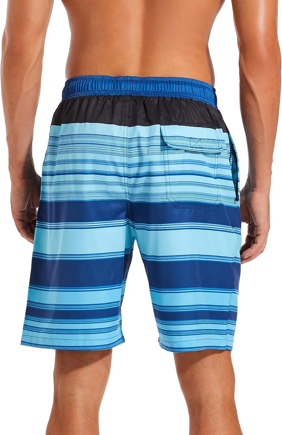 difficort Mens Swim Trunks with Compression Liner Quick Dry Bathing Suits Shorts with Zipper Pockets