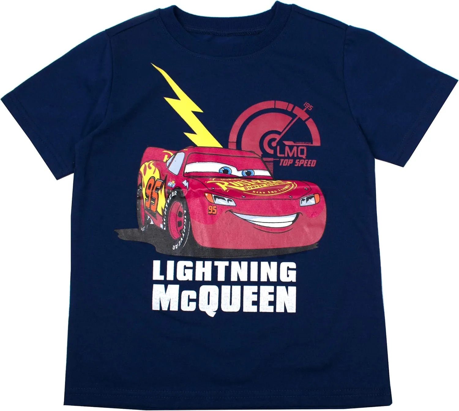 Disney Cars Lightning McQueen Boys 3 Pack Short Sleeve T-Shirt for Toddler and Big Kids