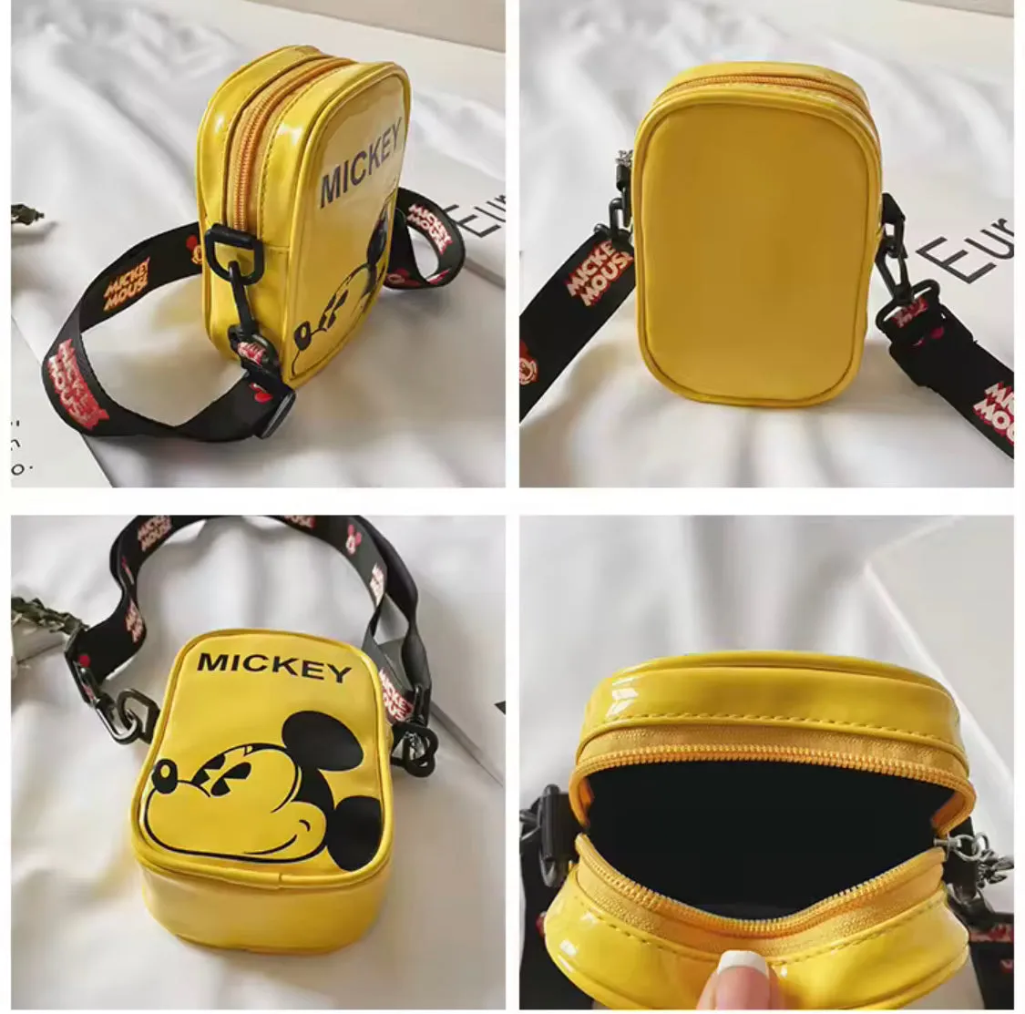 Disney Mickey Mouse Shoulder Cross Bag, Soft Toddler Bag, Mini Travel Kids Backpack, Disney Children Backpack