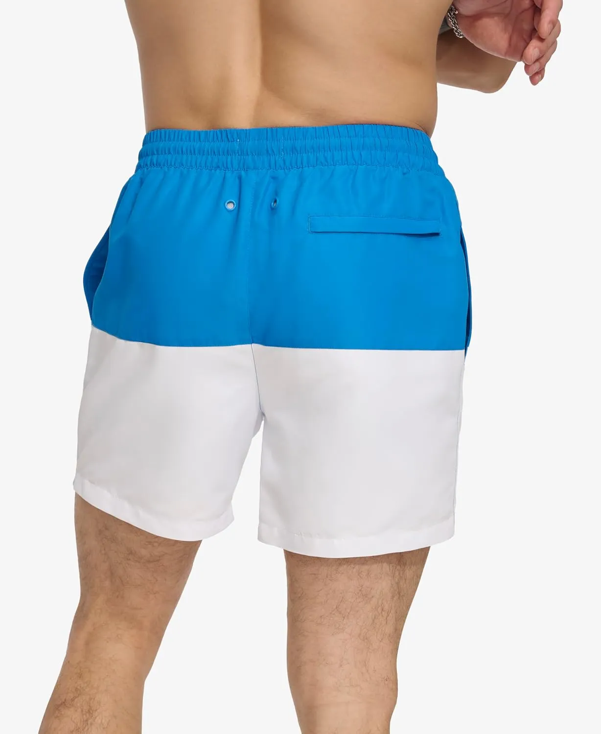 DKNY Men's Lightweight Quick Dry Volley UPF 40  Protection Swim Trunk