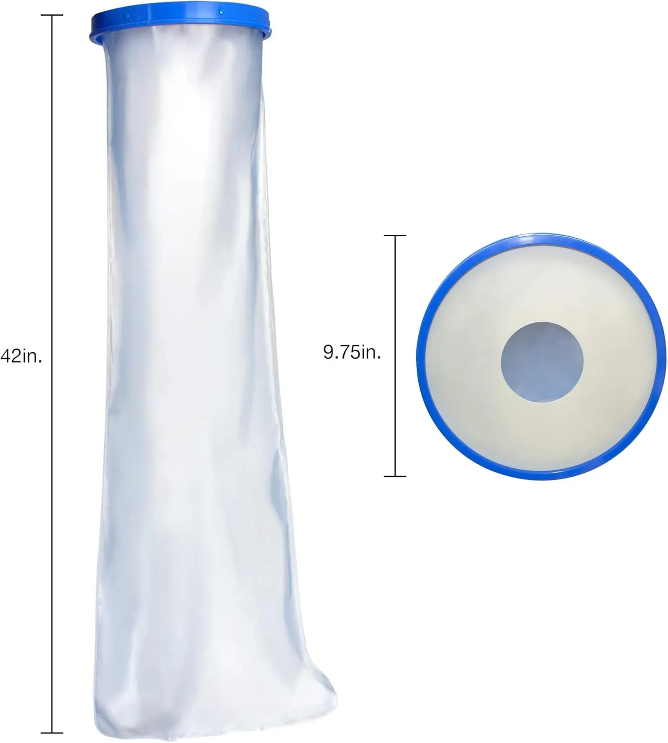 DMI Waterproof Cast Cover, Wound Barrier & Bandage Protector, Reusable with a Watertight Seal for Showers, Baths and Pools, Fits Adult Large Leg up to 42 Inches in Length, Long Leg