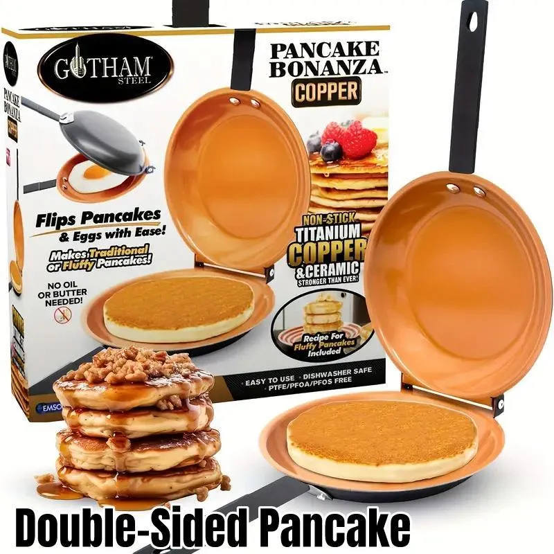 Double Sided Folding Skillet Cake Pan Frying Pan Nonstick Cooking Pan Kitchen