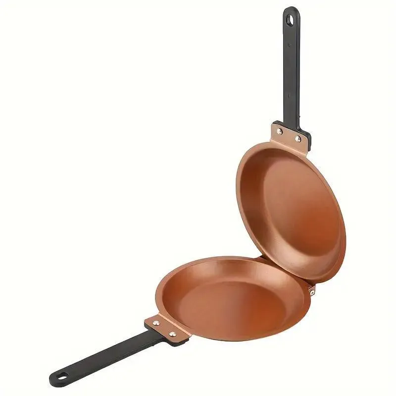 Double Sided Folding Skillet Cake Pan Frying Pan Nonstick Cooking Pan Kitchen