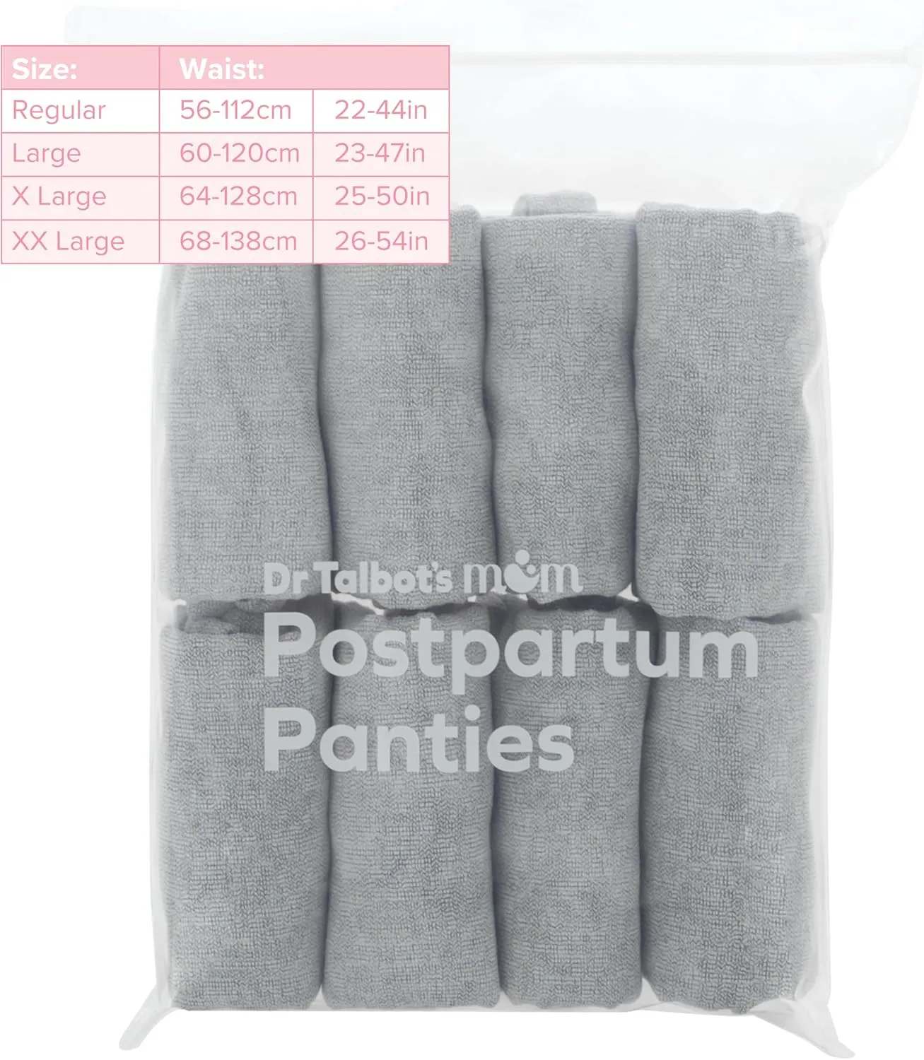 Dr. Talbot's Mom Postpartum Underwear, Disposable Boyshorts - Stretchy Breathable Support