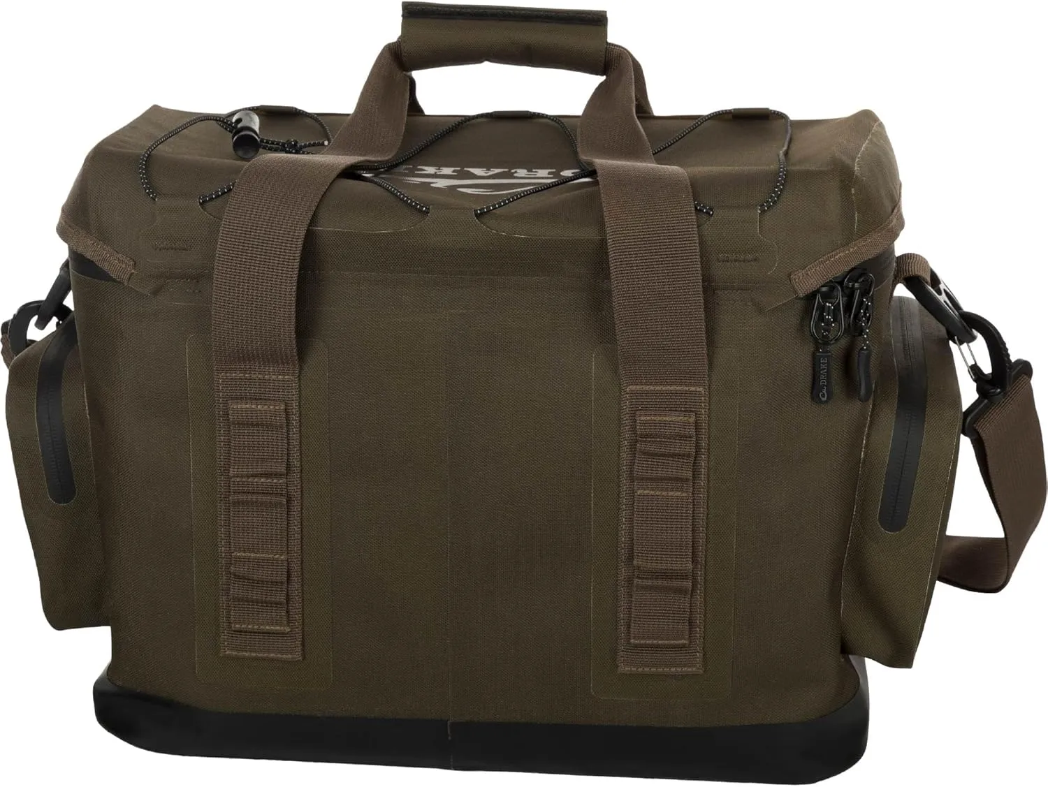 Drake Waterfowl Hunting Camo Waterproof Blind Gear Bag w/Multiple Interior Pockets Adjustable Shoulder Padded Strap, Green Timber, Medium
