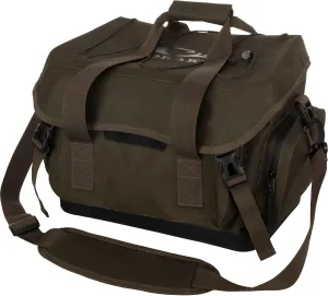 Drake Waterfowl Hunting Camo Waterproof Blind Gear Bag w/Multiple Interior Pockets Adjustable Shoulder Padded Strap, Green Timber, Medium