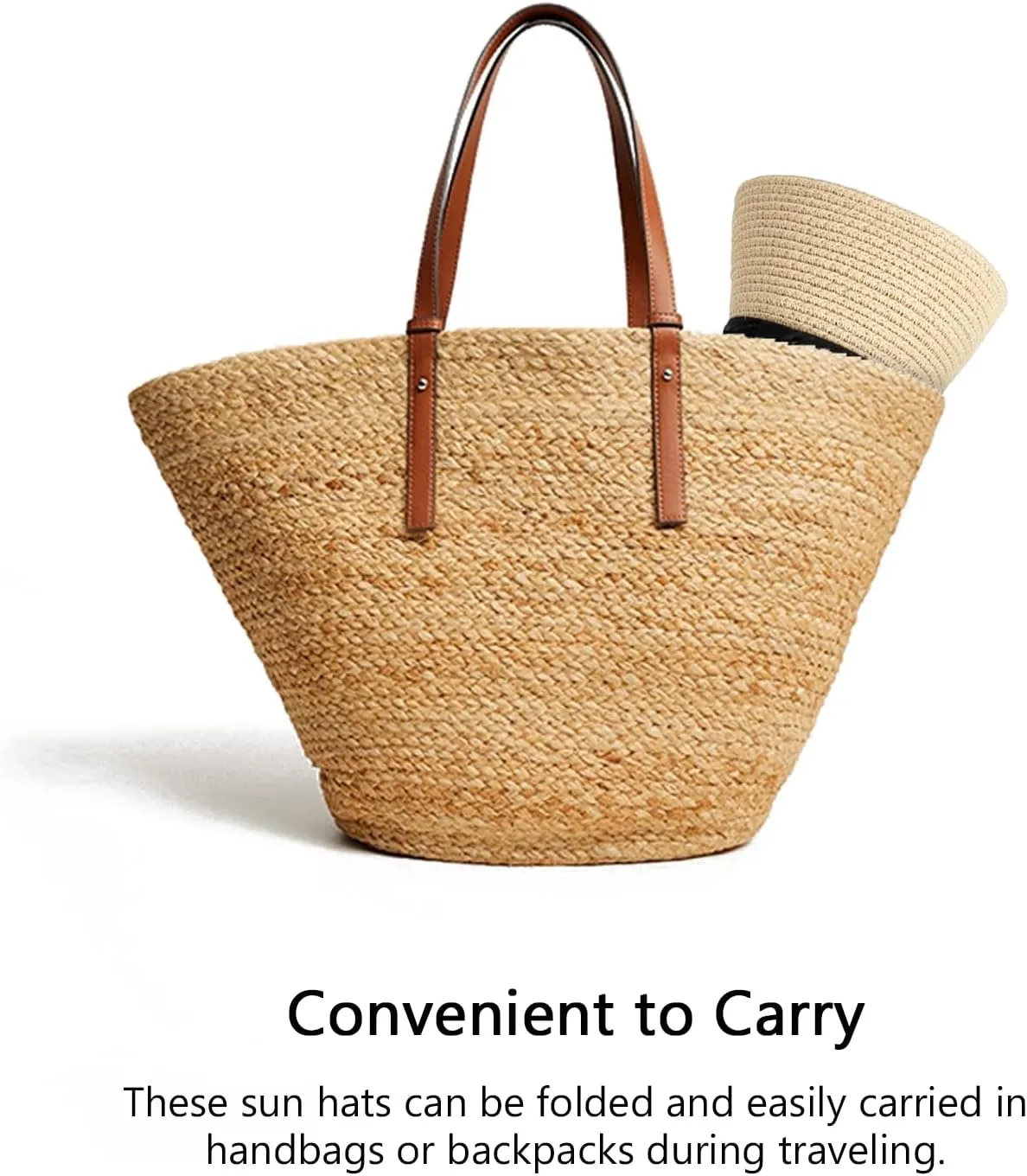 DRESHOW Women Straw Panama Hat Travel Fedora Beach Sun Hat Summer Wide Brim Straw Roll up Hat UPF 50 