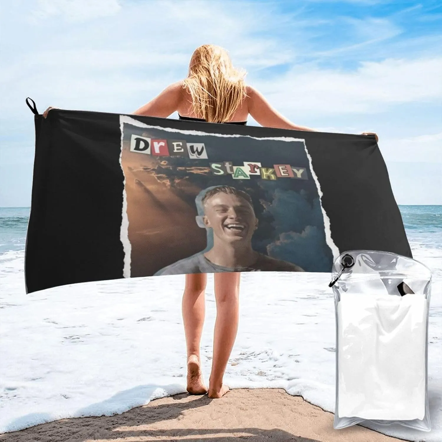 Drew Musiic Starkey Bath Towel Microfiber Thin Lightweight Beach Towel Swimming Pool Towel 31.5"x63"