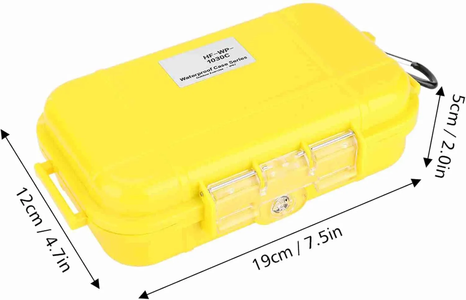 Dry Box Waterproof, 1PCS Dry Storage Box, ABS Dry Box for Boat Inner Rubber, Waterproof Small Dry Box with Stainless Steel Fitting for Outdoors Camping Fishing