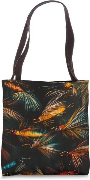 Dry Flies Stimulator Black Fly Pattern Fishing Apparel Tote Bag
