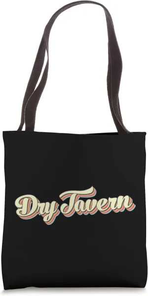 Dry Tavern TShirt Retro Art Baseball Font Vintage Tote Bag