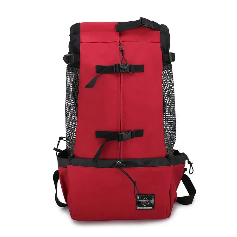 Durable Nylon Dog Carrier Backpack – Breathable Travel Bag for Pets
