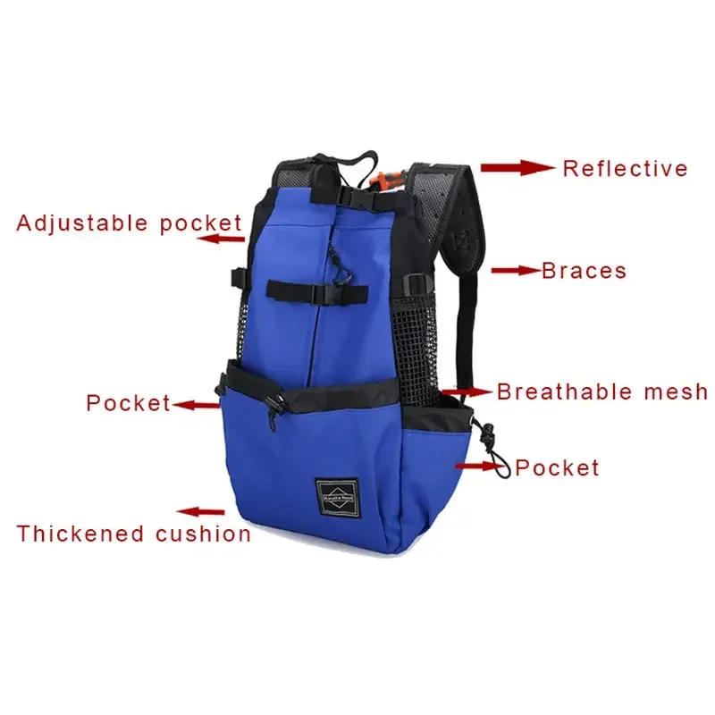 Durable Nylon Dog Carrier Backpack – Breathable Travel Bag for Pets