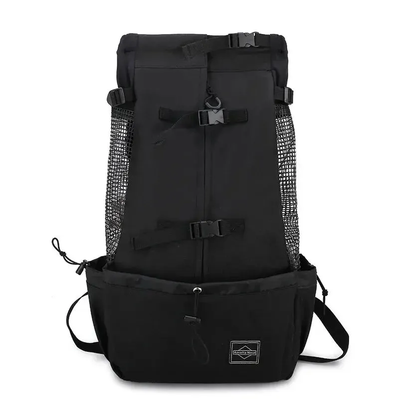 Durable Nylon Dog Carrier Backpack – Breathable Travel Bag for Pets