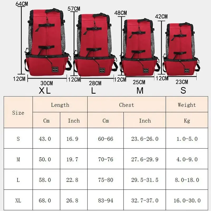 Durable Nylon Dog Carrier Backpack – Breathable Travel Bag for Pets