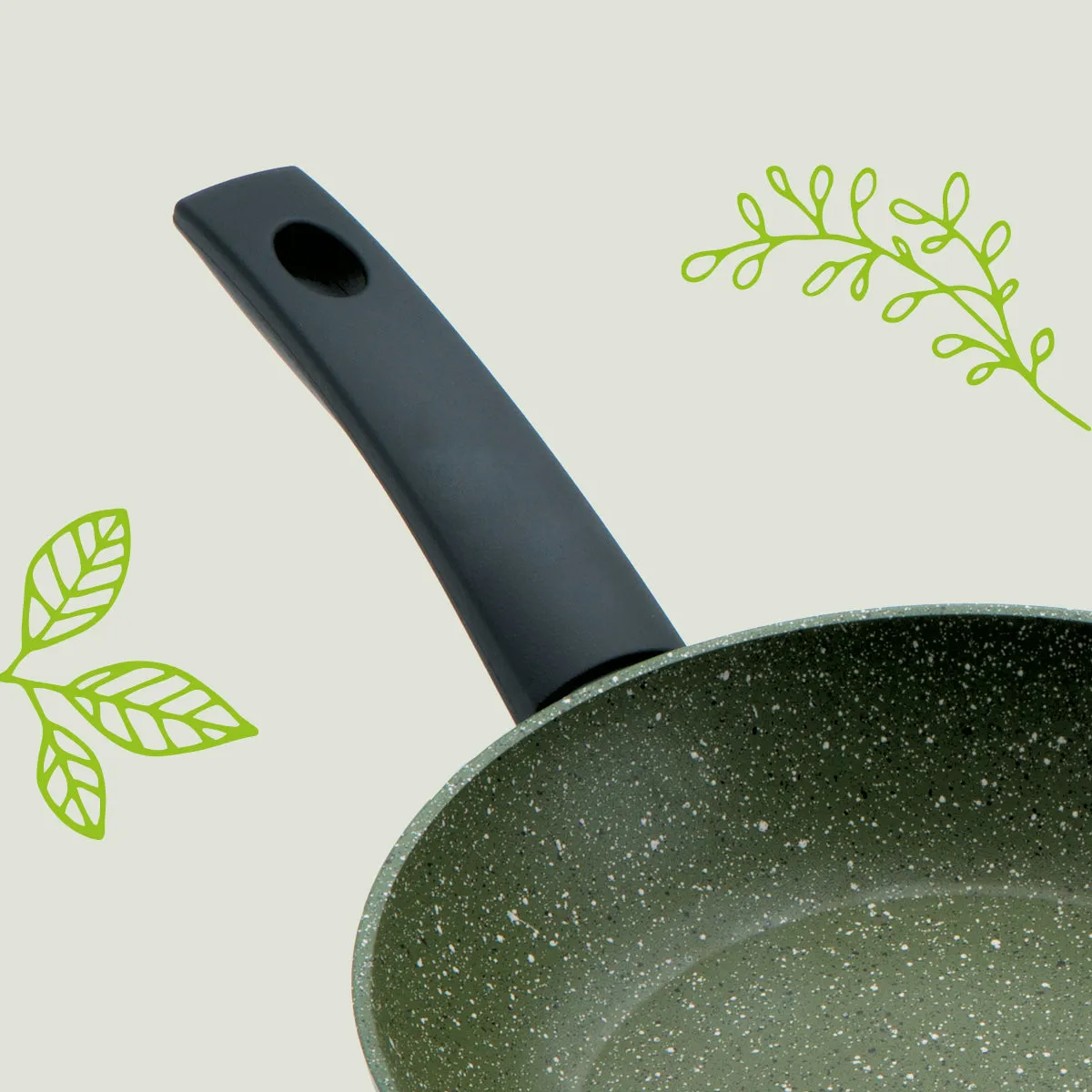 Eco Non-Stick Induction Frying Pan, Wok & Lid Set - 3 Piece Set