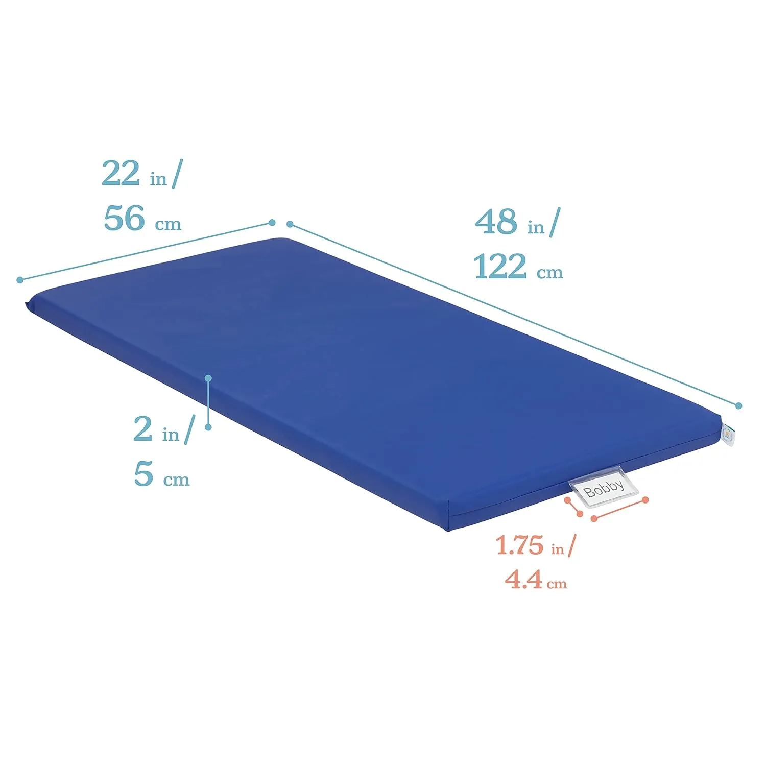 ECR4Kids SoftZone Rainbow Rest Mat, 2in, Sleeping Pad, Assorted, 5-Piece