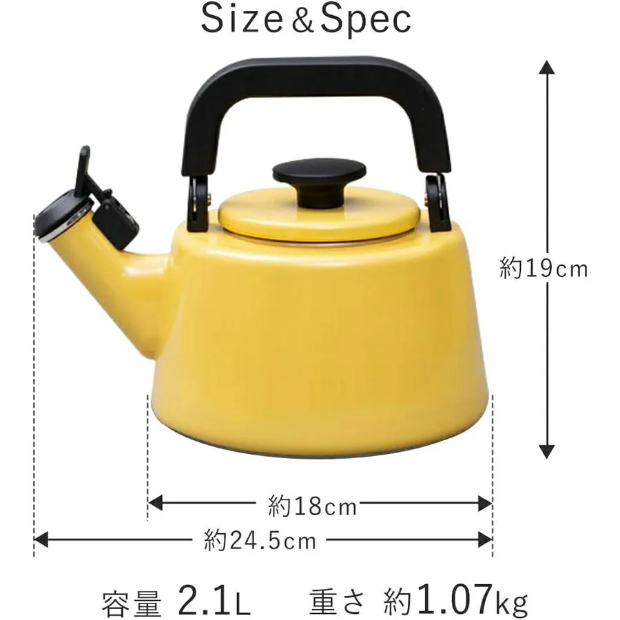 Enamel Whistle Kettle 2.1L CTN-2.1WK