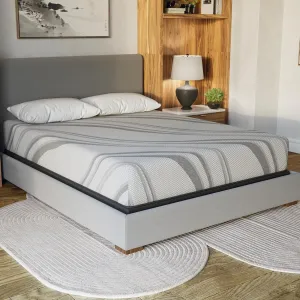 Enhances Sleep Quality with Medium Firm Gel Memory Foam Mattress for Queen Bed, Performance Fabric, Gray