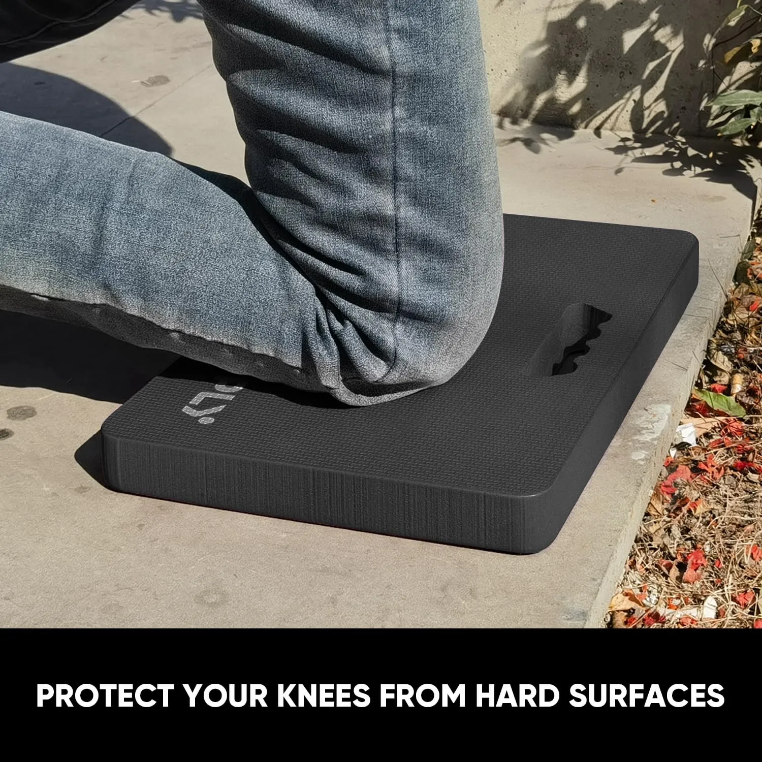 Extra Thick Garden Kneeling Pad - Foam Kneeling Pads for Gardening, Work & Exercise - Water-Resistant Knee Mat with Shock Absorbent Cushions for Baby Bath & Yoga, 17.2x11x1.5in, Black