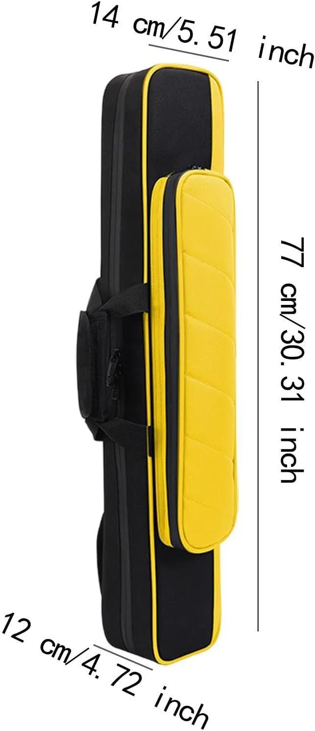 Flute Carrying Bag Wind Instrument Handbag Organizer Bag with Adjustable Single Shoulder Strap, yellow