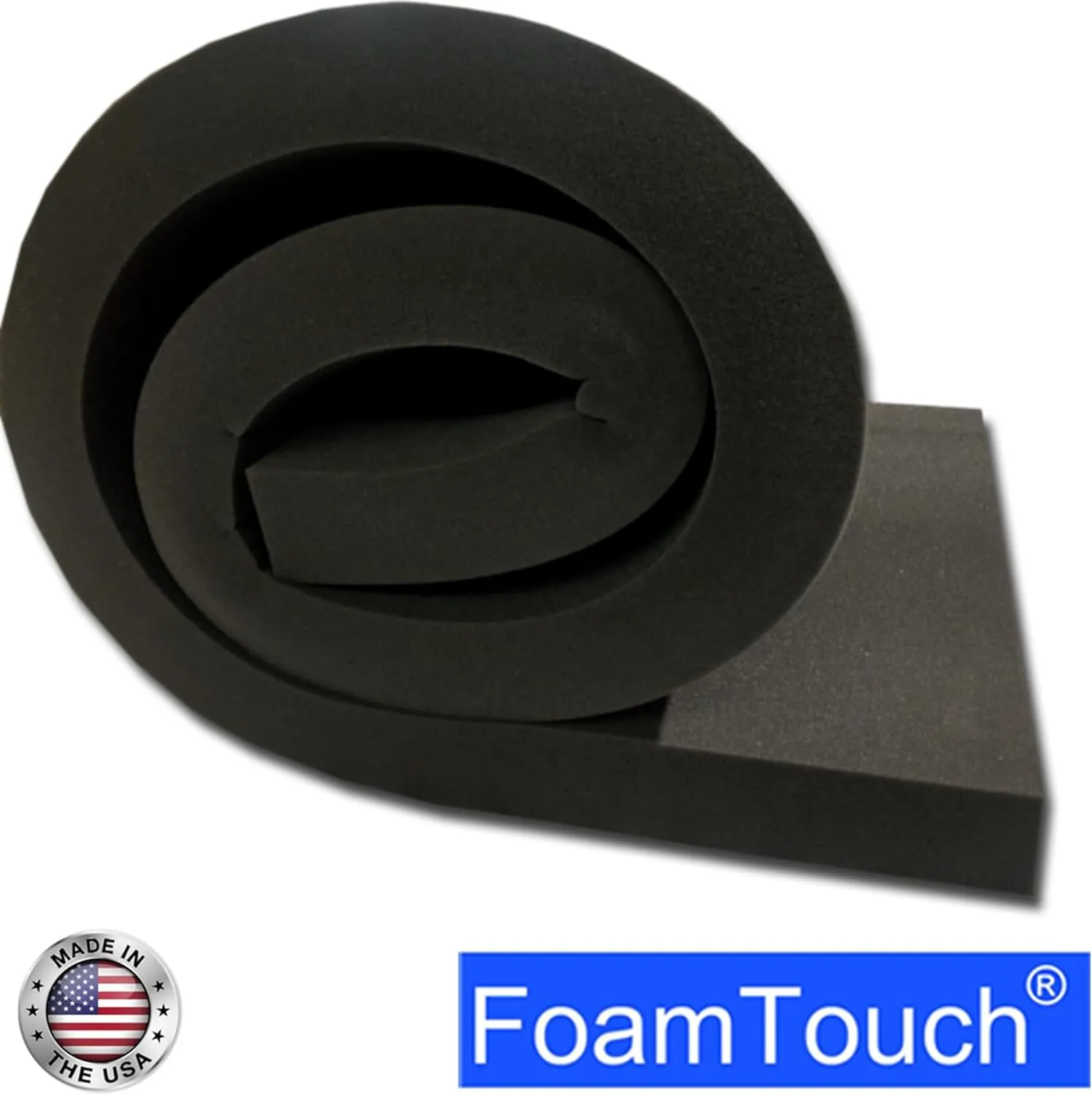 FoamTouch 3" Height x 48" Width x 72" Length Camper/RV bunk Mattress (Foam Only) Charcoal -No Cover