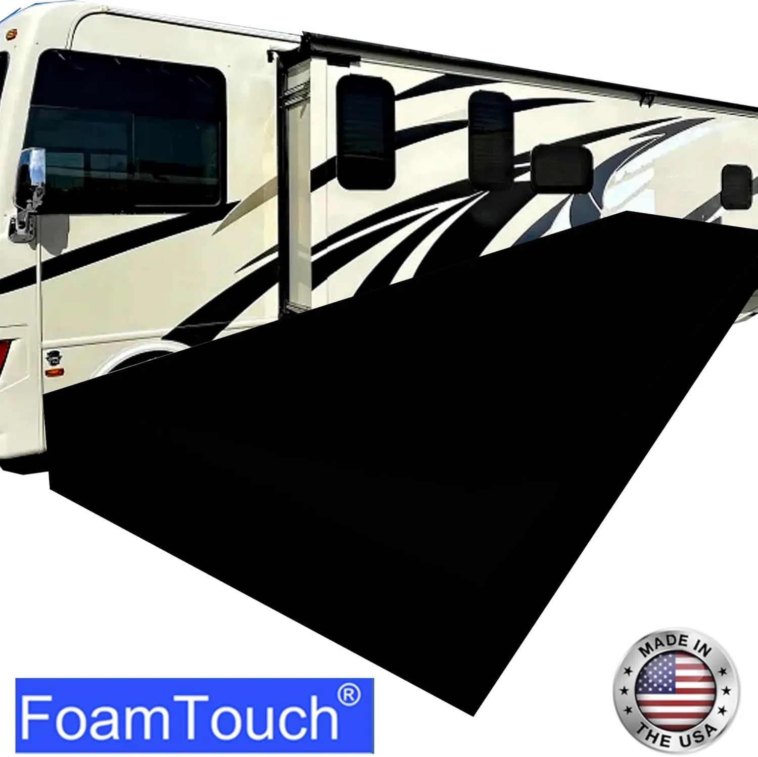 FoamTouch 3" Height x 48" Width x 72" Length Camper/RV bunk Mattress (Foam Only) Charcoal -No Cover