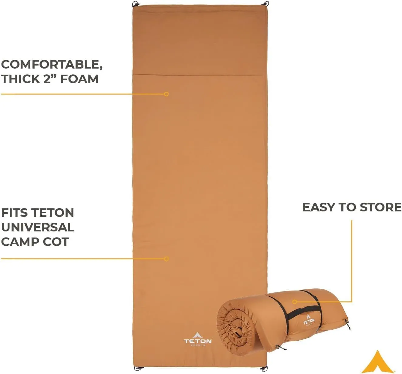 for Pad Brown Car Clear communication Camping, Camp Canvas Teton Pad, Surprise sale Sleeping