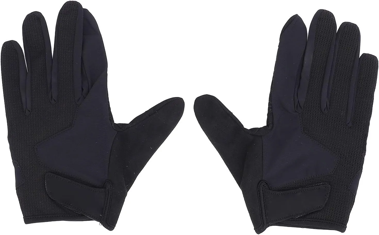 Full Finger Cycling Gloves, Touch Panel Gloves Shock Absorbing Full Finger Workout Gloves with Adjustable Wrist for Biking Motorcycling (M)