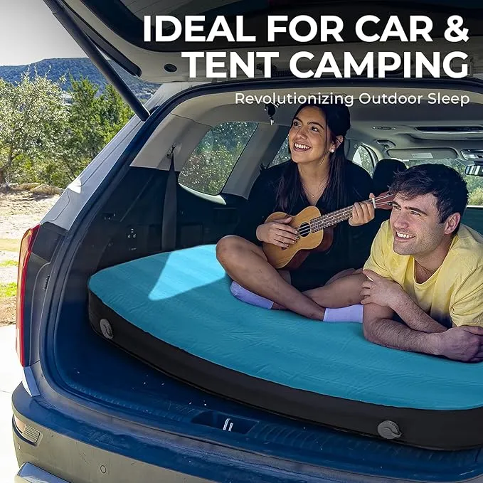 FUNDANGO Self Inflating Sleeping Pad, 4" Thick Camping Mattress with Pump Sack, 4-Season Sleeping Pad for Camping, 8.7 R-Value Insulated Camping Bed for Tent Car Truck Van, Double