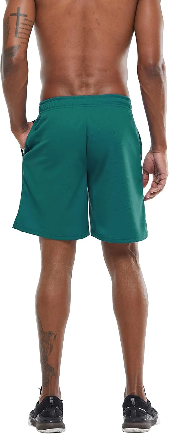 G Gradual Men's Workout Running Shorts Quick Dry Lightweight Gym Shorts with Zip Pockets