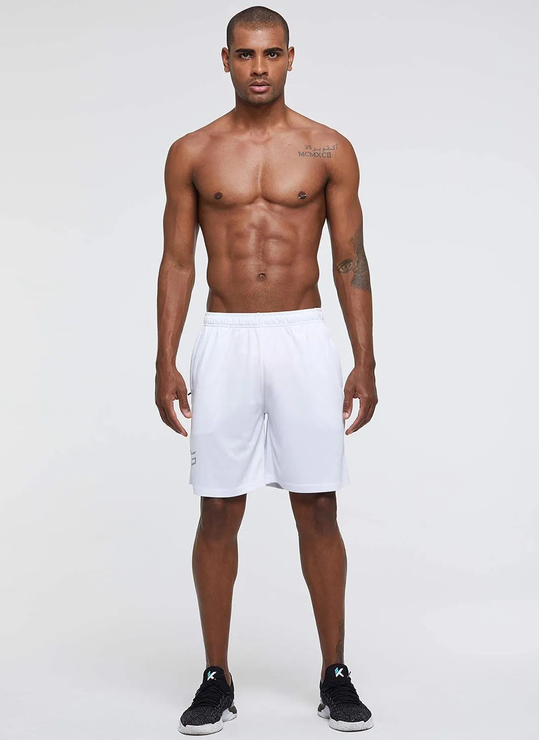 G Gradual Men's Workout Running Shorts Quick Dry Lightweight Gym Shorts with Zip Pockets