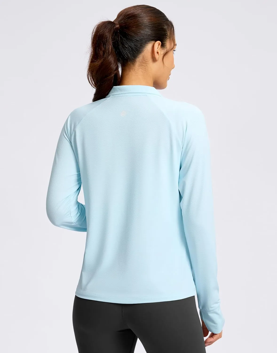 G Gradual Women's UPF 50  Lightweight Workout Jackets Sun Protection Zip Up 4 Pockets Long Sleeve Shirts Athletic Hiking