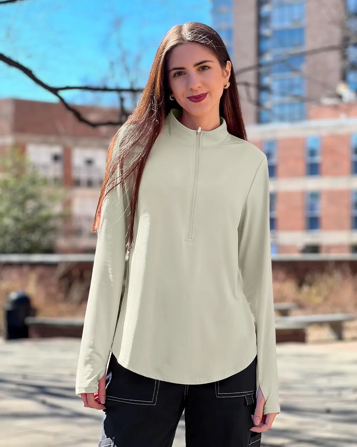 G4Free Womens UPF 50  Sun Shirts Lightweight Quick Dry Long Sleeve Workout Tops Lightweight Running Pullover