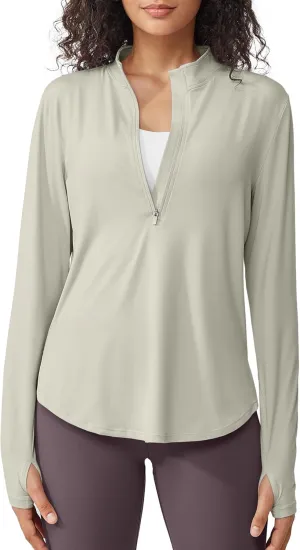G4Free Womens UPF 50  Sun Shirts Lightweight Quick Dry Long Sleeve Workout Tops Lightweight Running Pullover